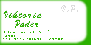 viktoria pader business card